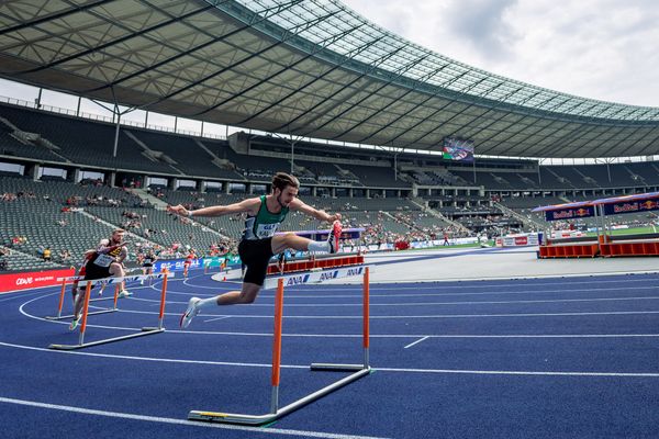 Niclas Jan Kaluza (Eintracht Hildesheim) waehrend der deutschen Leichtathletik-Meisterschaften im Olympiastadion am 25.06.2022 in Berlin